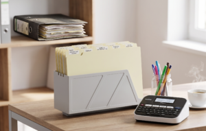 Mappen machen die Papierablage deutlich unkomplizierter als die gewohnten Leitz-Ordner. Beim gleichen Hersteller kann man bleiben! Bild: Gemini