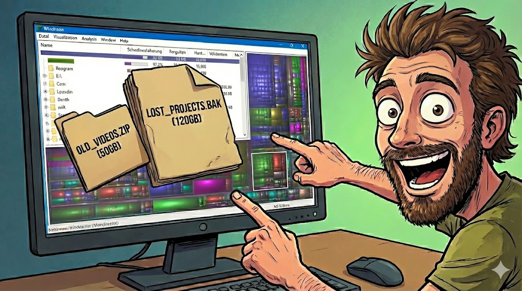 Oft sind es die fiesen, versteckten Speicherfresser, die das Problem auslösen! Bild: Gemini