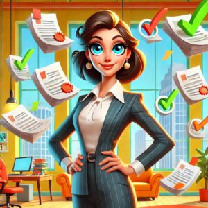 Managerin, der erledigte Aufgaben zufliegen. Getting Things Done bzw. GTD wurde durch eine Assistenz einfacher!