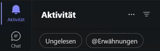 Der Aktivitätsfeed in MS Teams: die meisten Informationen lasse ich mir nur hierher schicken, das reicht!