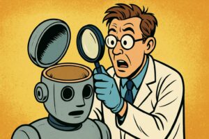 Sprachmodelle, sogenannte Large Language Models (LLMs) wissen eigentlich Nichts - sie nutzen nur Statistiken, die sie durch Trainingsdaten gelernt haben. Bild: ChatGPT