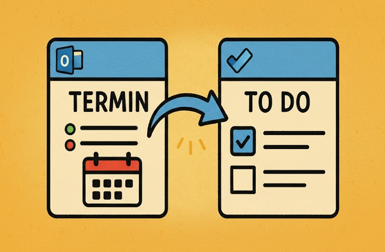 Termine von Outlook nach ToDo zu übertragen funktioniert nur auf Umwegen. Bild: Gemini & ChatGPT
