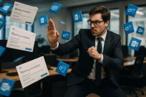 Leider muss der Kalender in immer mehr Firmen gegen Meetings verteidigt werden! Bild: ChatGPT