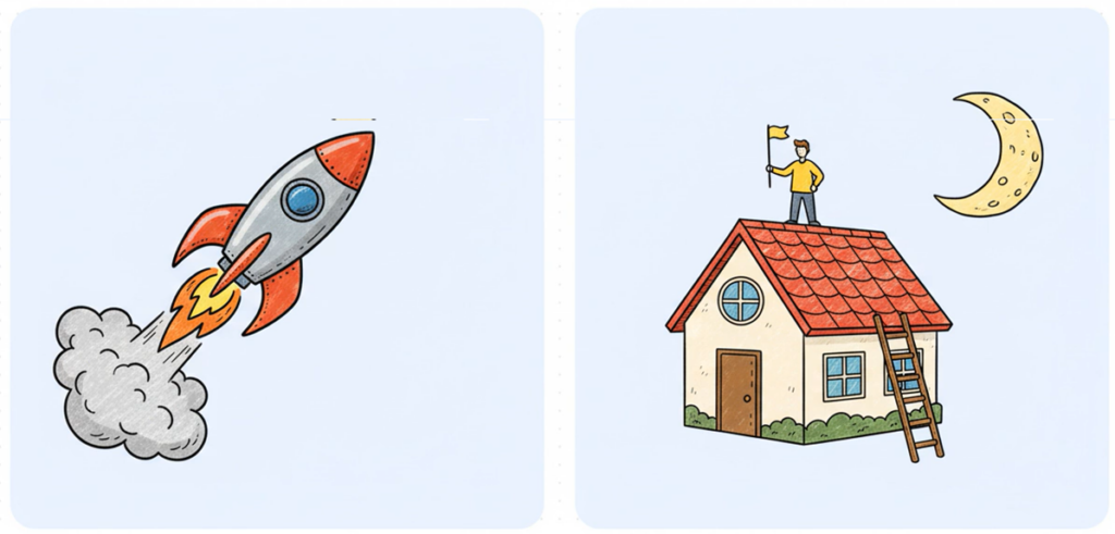 Moonshot- oder Rooftop-Ziele, das ist hier die Frage!